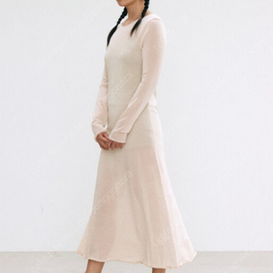 베뉴먼트 쉬어 롱 니트 드레스