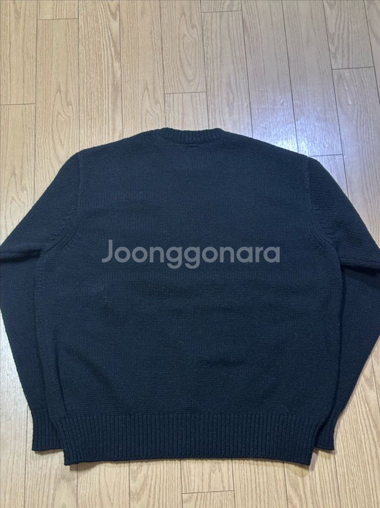 휴먼메이드 로우 게이지 니트 블랙 L--1