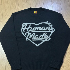 휴먼메이드 로우 게이지 니트 블랙 L