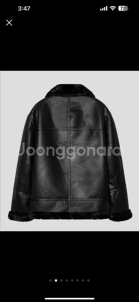 새상품 무신사 에비에이터 B-3 무스탕 자켓 [블랙]--4