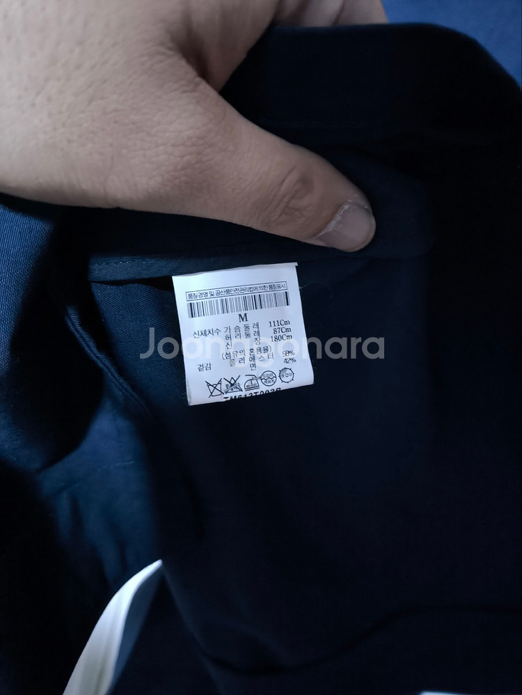 오버핏M 띠어리 코트 진네이비--4