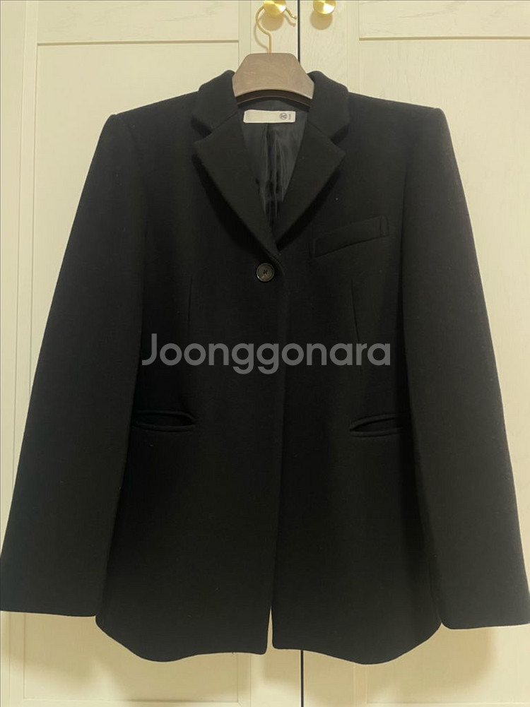 렉토 블랙 반코트 F사이즈--0