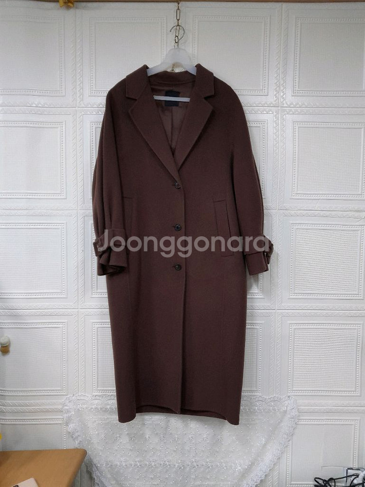 주크 캐시미어 핸드메이드 롱코트--8