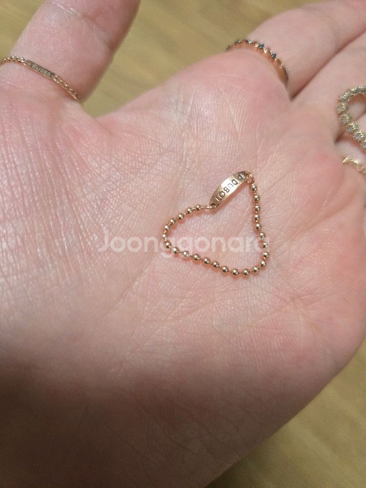 정품 14k디디에두보체인반지--0