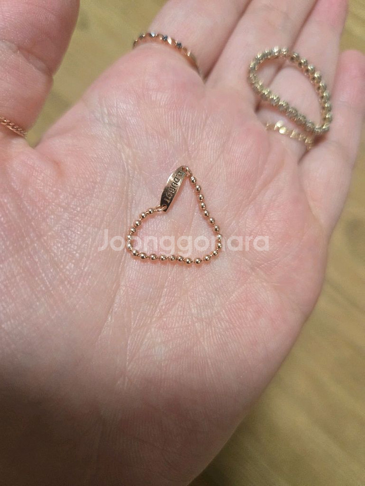 정품 14k디디에두보체인반지--1