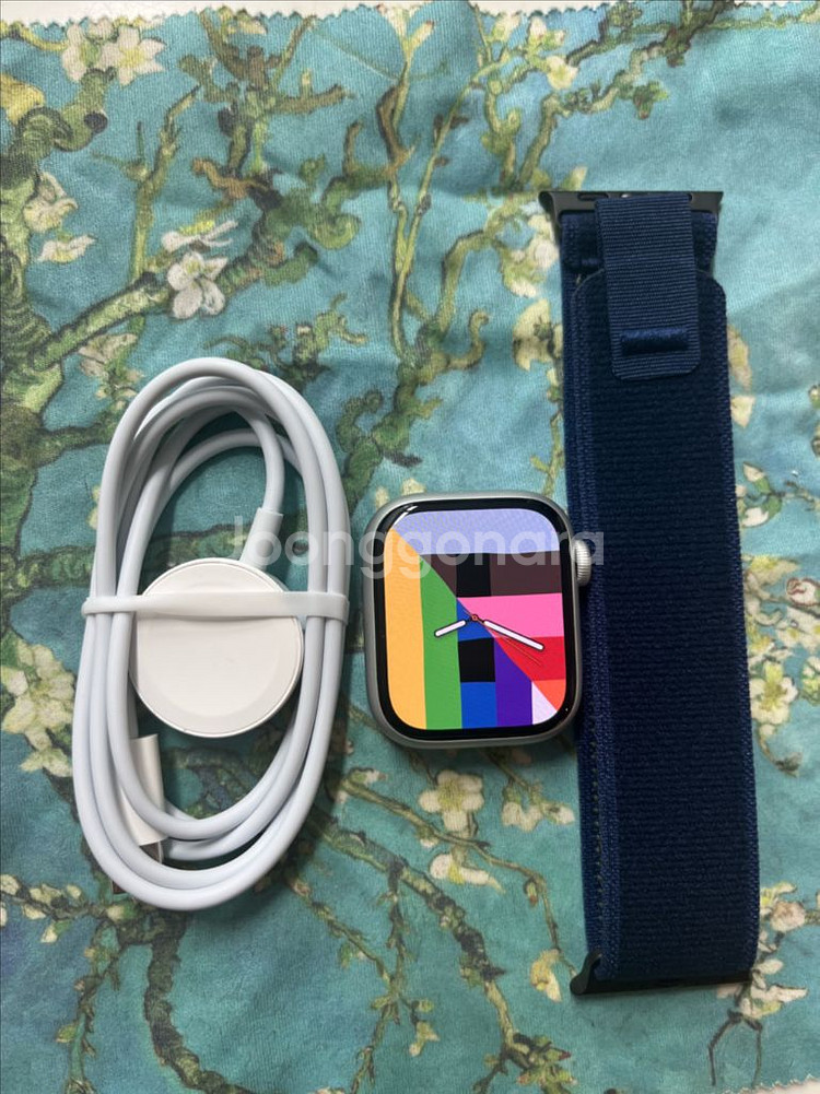 애플워치8셀룰러 41mm 실버 SS급--0
