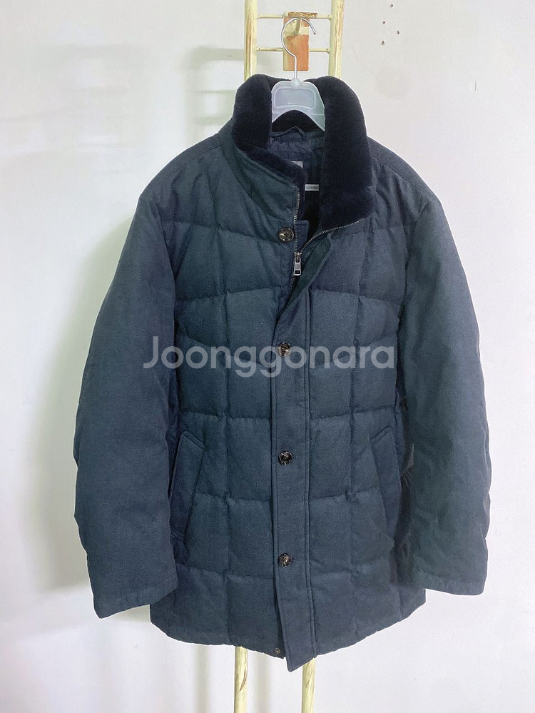 (105)로가디스남자거위털천연모피토끼털코트형패딩--0