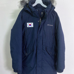 (XL)컬럼비아오리털코리아후드하프패딩