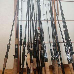 루어낚시대 배스용품,계류,선상로드 여러점