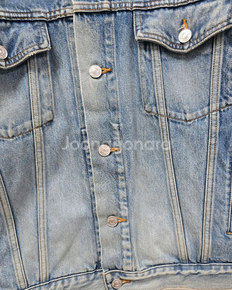 발렌시아가 백로고 데님 자켓 46사이즈 105--3