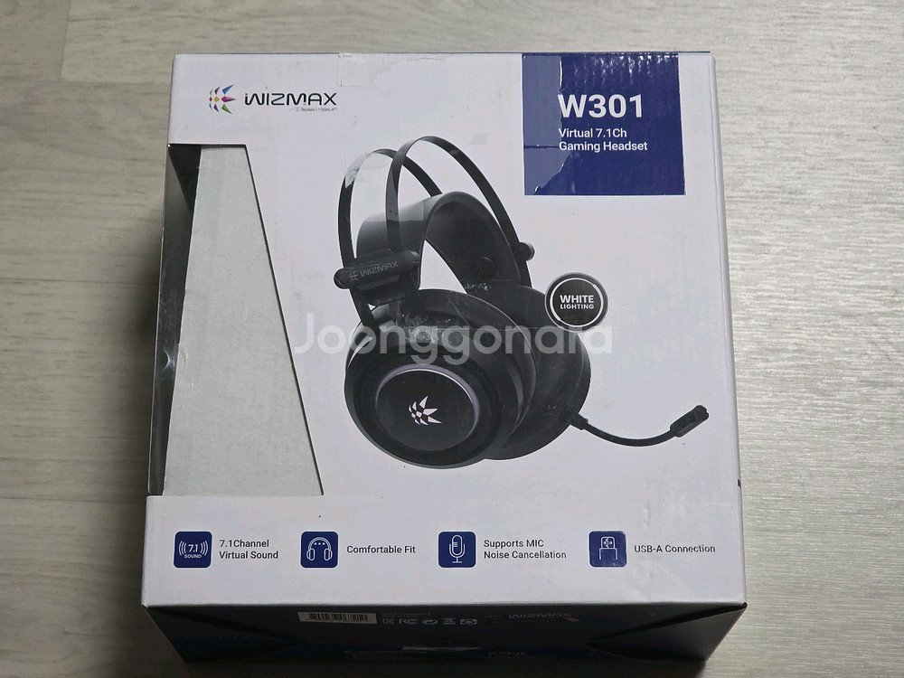 Wizmax W301 7.1채널 RGB 게이밍 헤드셋--0