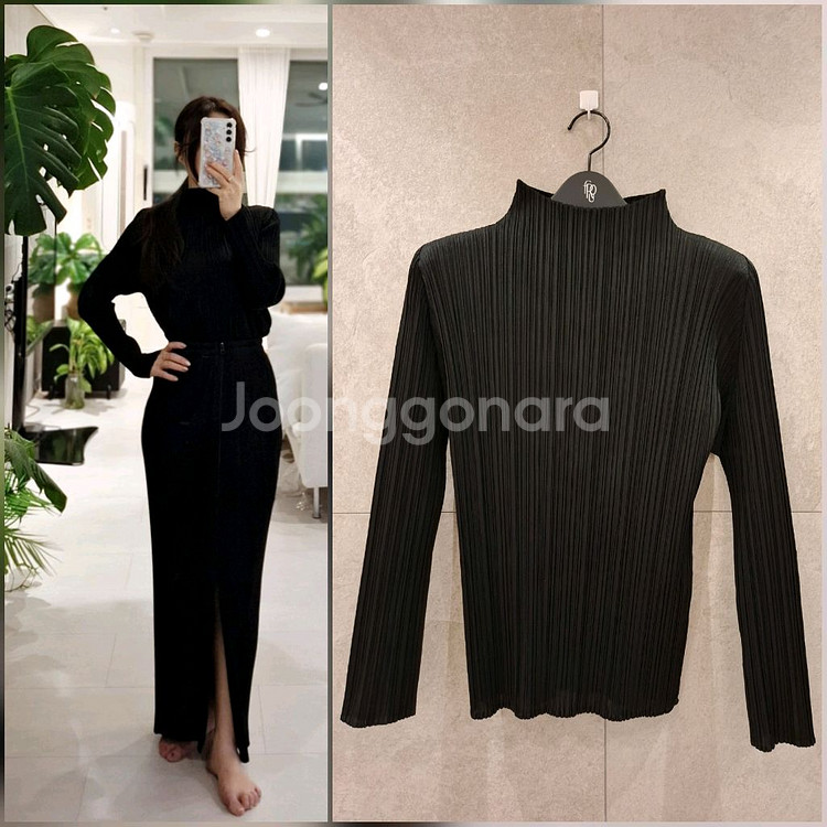 플리츠플리즈 반목탑3 블랙 이세이미야케--0