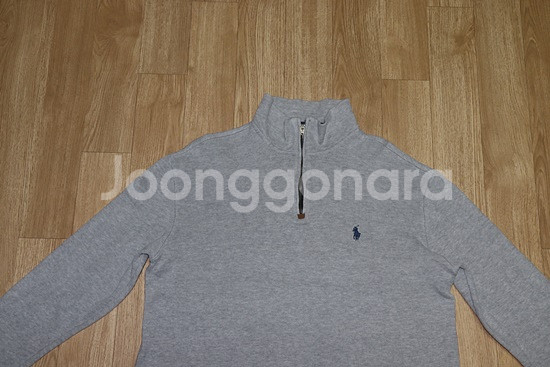 (105)폴로/그레이 면집업니트--1