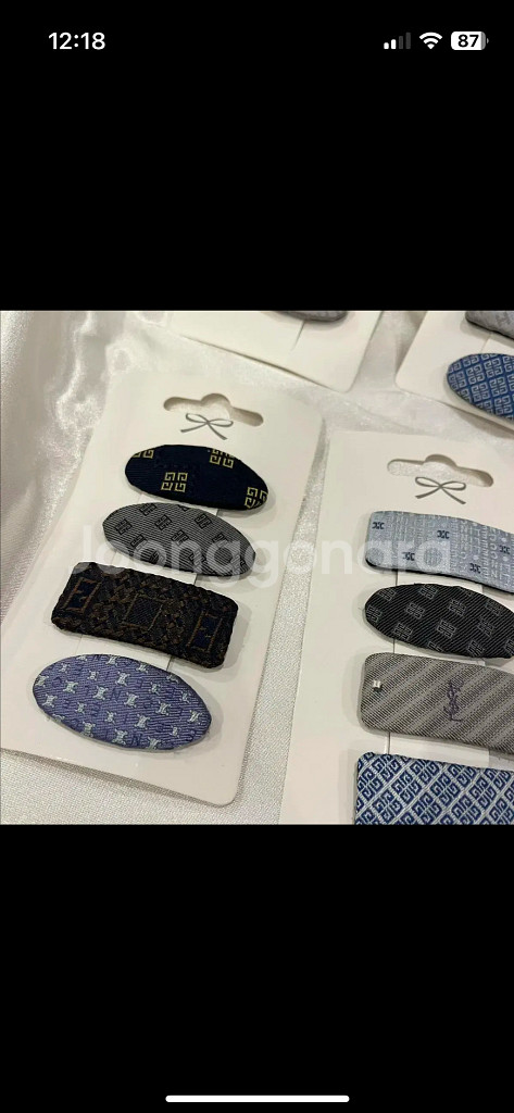 명품 업사이클링 헤어핀 (똑딱핀) 세트--5