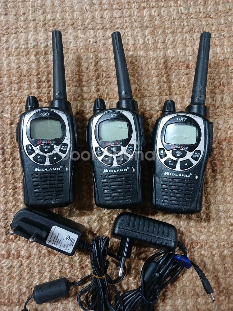 미드랜드 GXT 생활 무전기 3개 + 충전기주파수--0