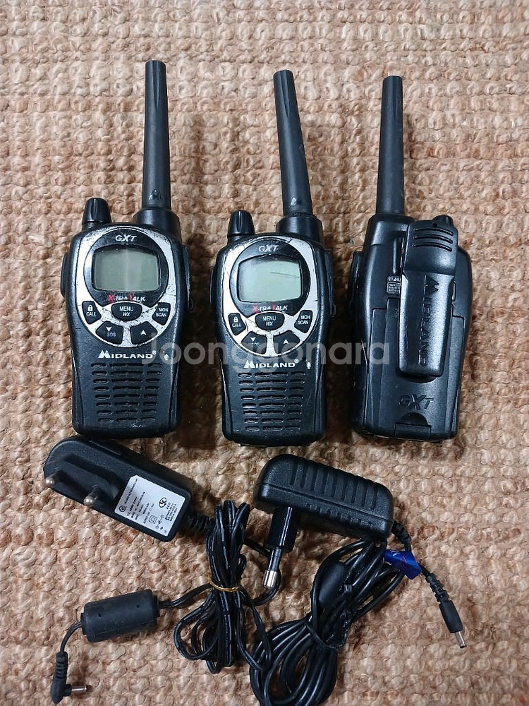 미드랜드 GXT 생활 무전기 3개 + 충전기주파수--1