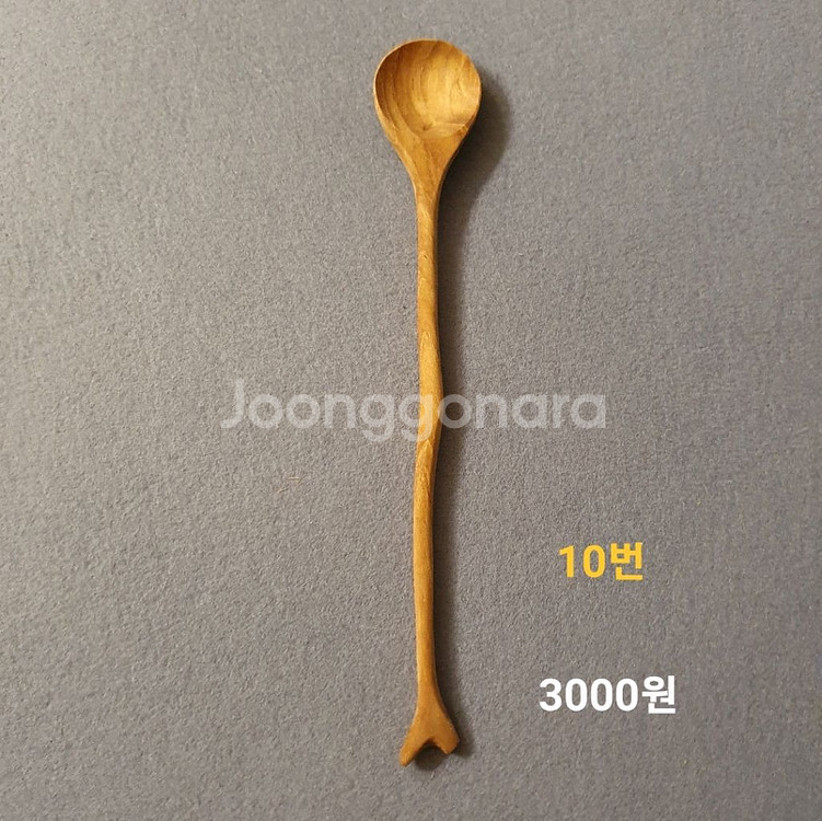 티크 우드 원목 나무 커트러리 스푼 포크 버터나이프--8