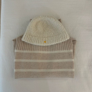 [새상품] 라비두 부클 버킷햇 크림 아이보리 울모자