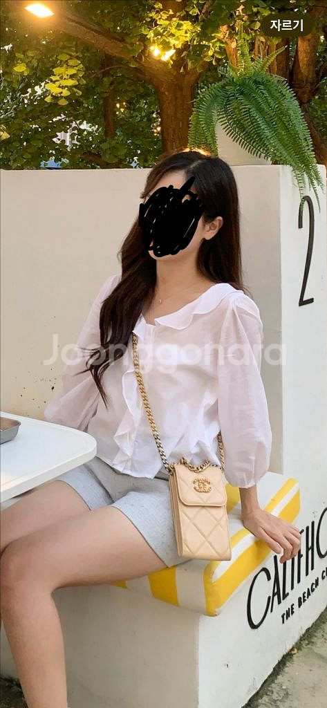 샤넬19 램스킨 폰 홀더백--9