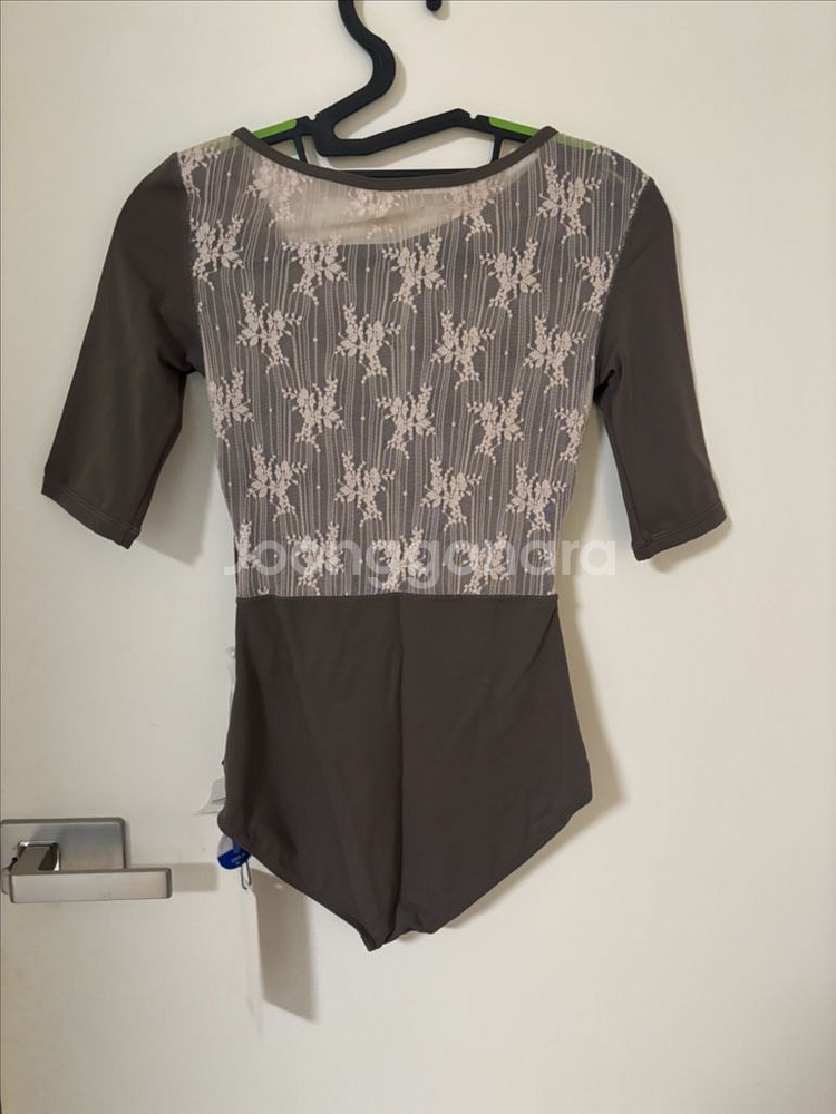 typha 타이파 레이스 숏 슬리브 레오타드 발레복--2