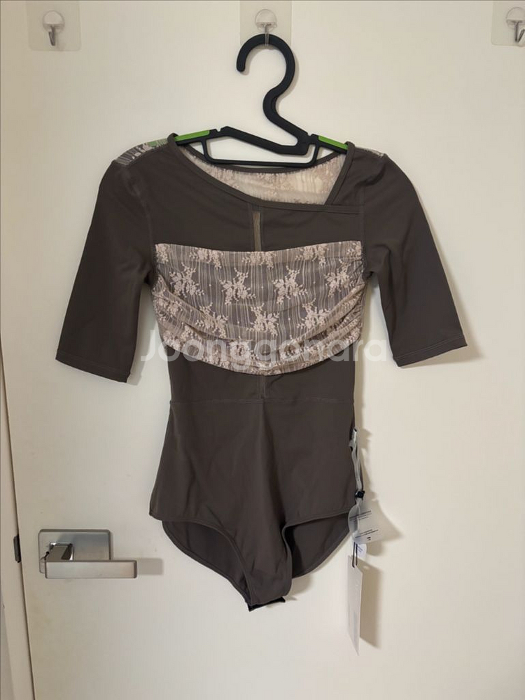 typha 타이파 레이스 숏 슬리브 레오타드 발레복--1