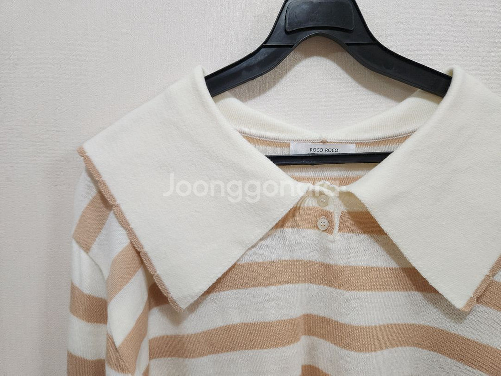 세일러카라 스트라이프 니트 티--1