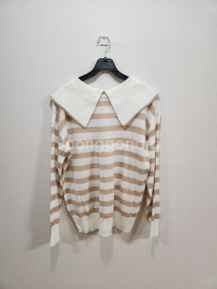 세일러카라 스트라이프 니트 티--4