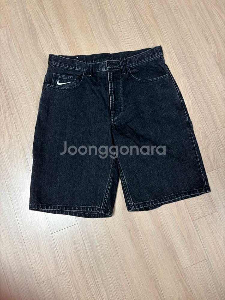 나이키 슈프림 데님 쇼츠 블랙--0
