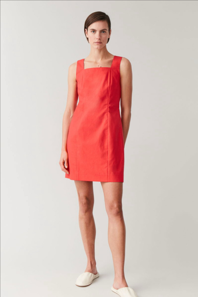 COS 코스 코튼 린넨 드레스 원피스 36--2