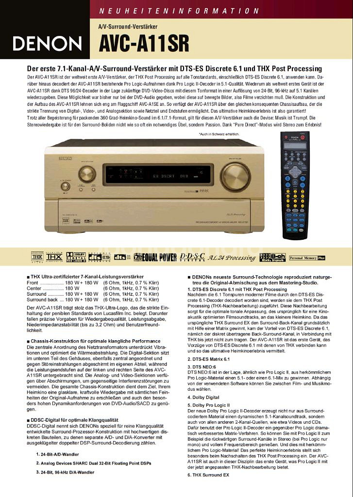 데논 AVR A11SR 고급 리시버--9