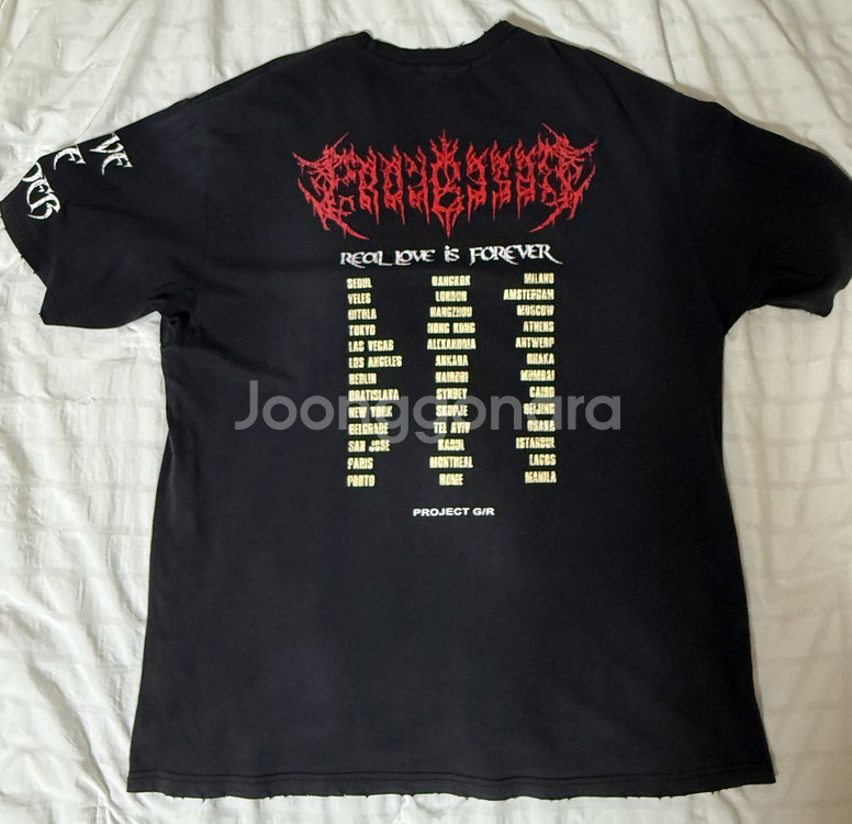 프로젝트GR 크로우 월드투어 티셔츠 1사이즈--2