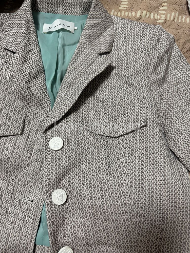 잇미샤 트위드 셋업 김태리 정장 자켓 롱스커트 베이지--3