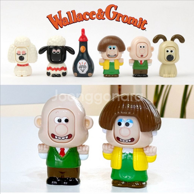 월레스와 그로밋 페이스 체인지 피규어 랜덤 2개--1