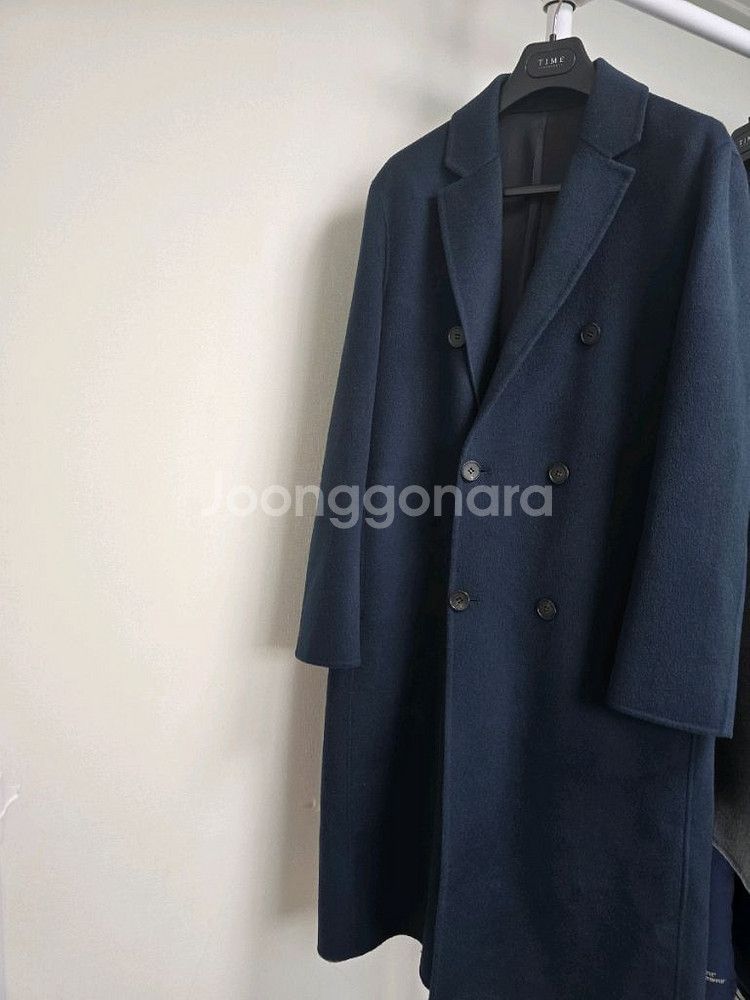 타임옴므 더블 핸드메이드코트터콰이즈블루100사이즈판매--1