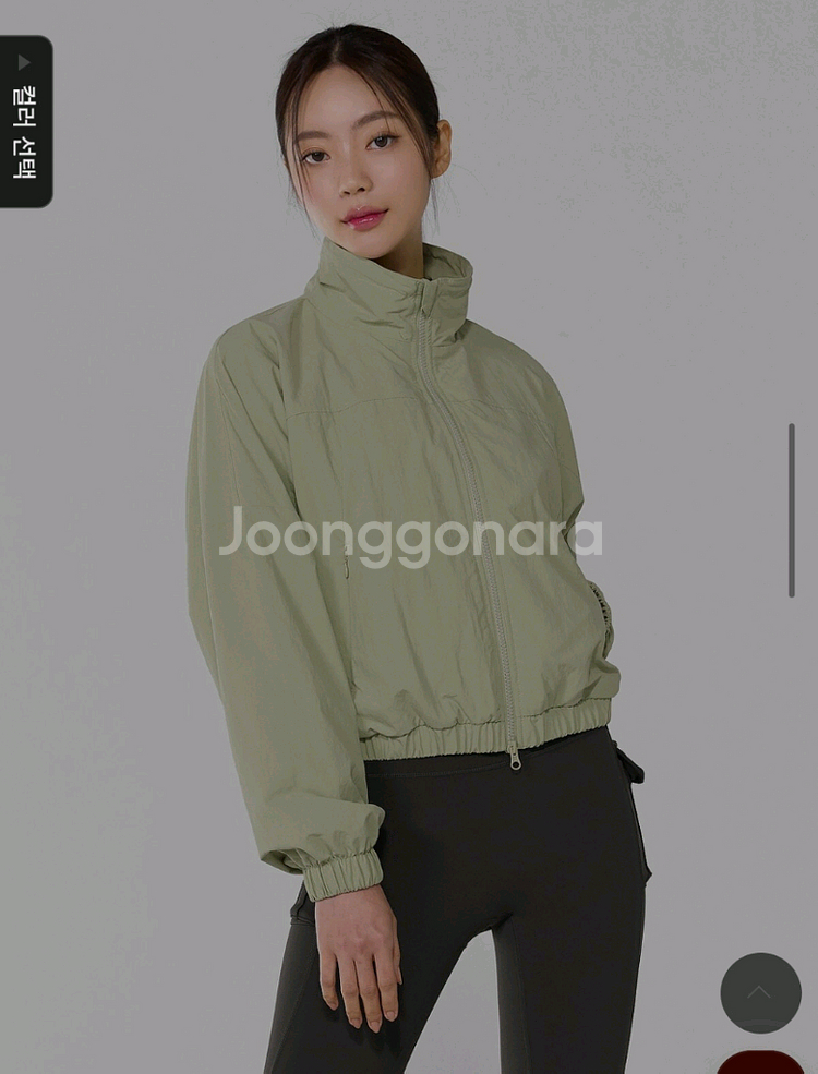새제품 젝시믹스 크롭점퍼 바람막이/크롭 집업 자켓 L--1