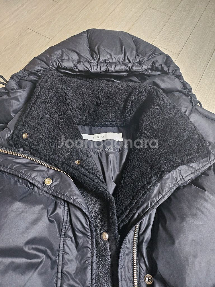 IRO 이로 블랙 무스탕 투웨이 다운패딩--1