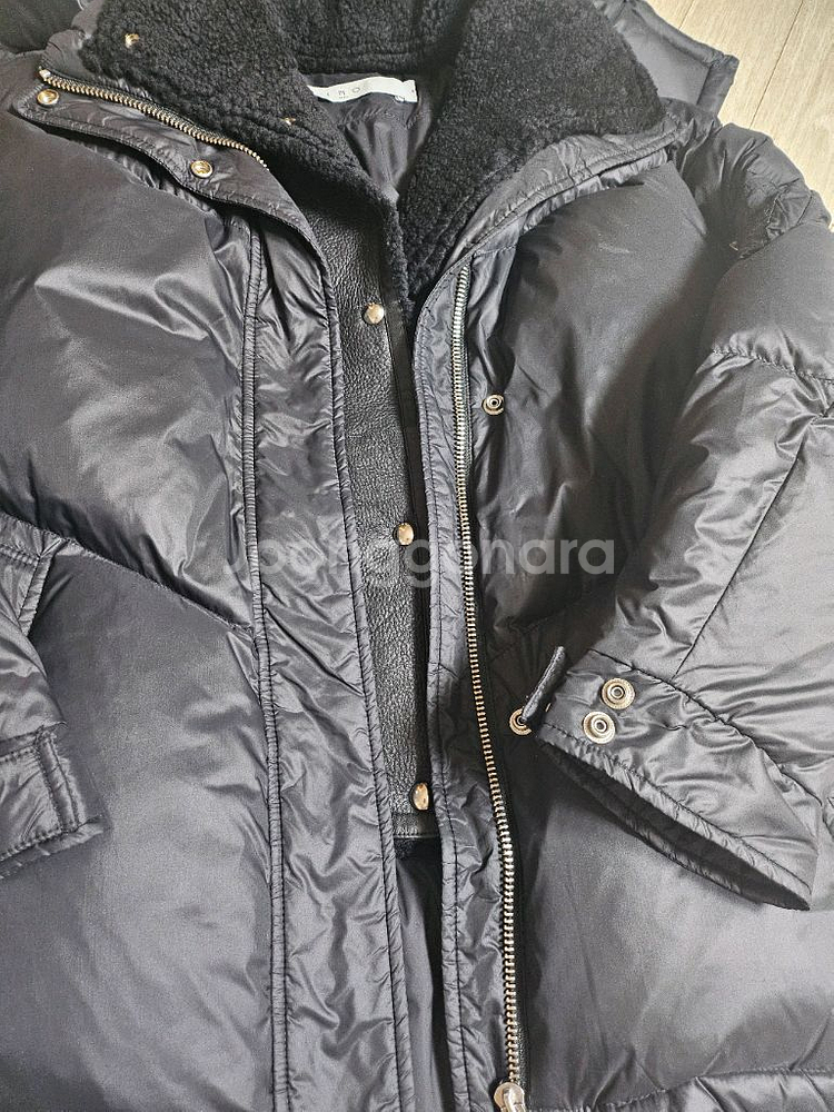 IRO 이로 블랙 무스탕 투웨이 다운패딩--0