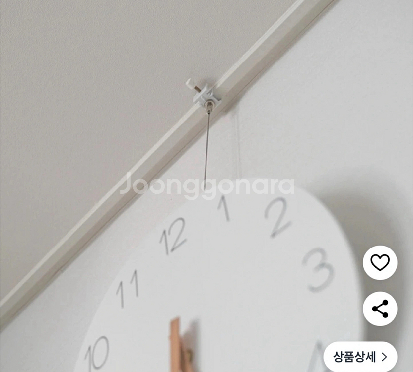 새상품)무타공 액자 와이어 액자걸이 액자고리, 화이트--1