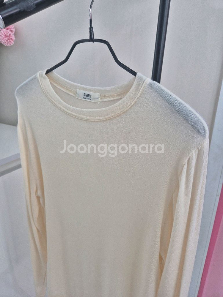 베이직 데일리 텐셀 시스루 라운드 이너 긴팔티셔츠--4