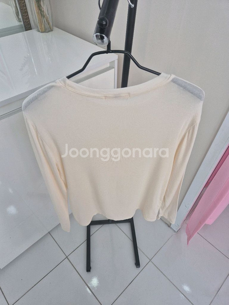 베이직 데일리 텐셀 시스루 라운드 이너 긴팔티셔츠--8