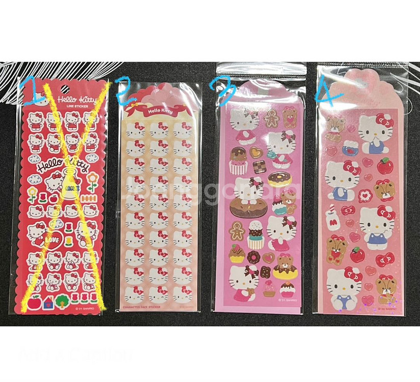 산리오 헬로키티 쿠로미 스티커--0