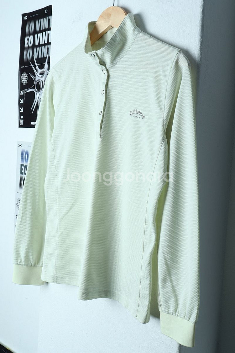 W(XL) 캘러웨이 카라 긴팔티셔츠 골프 연그린--0