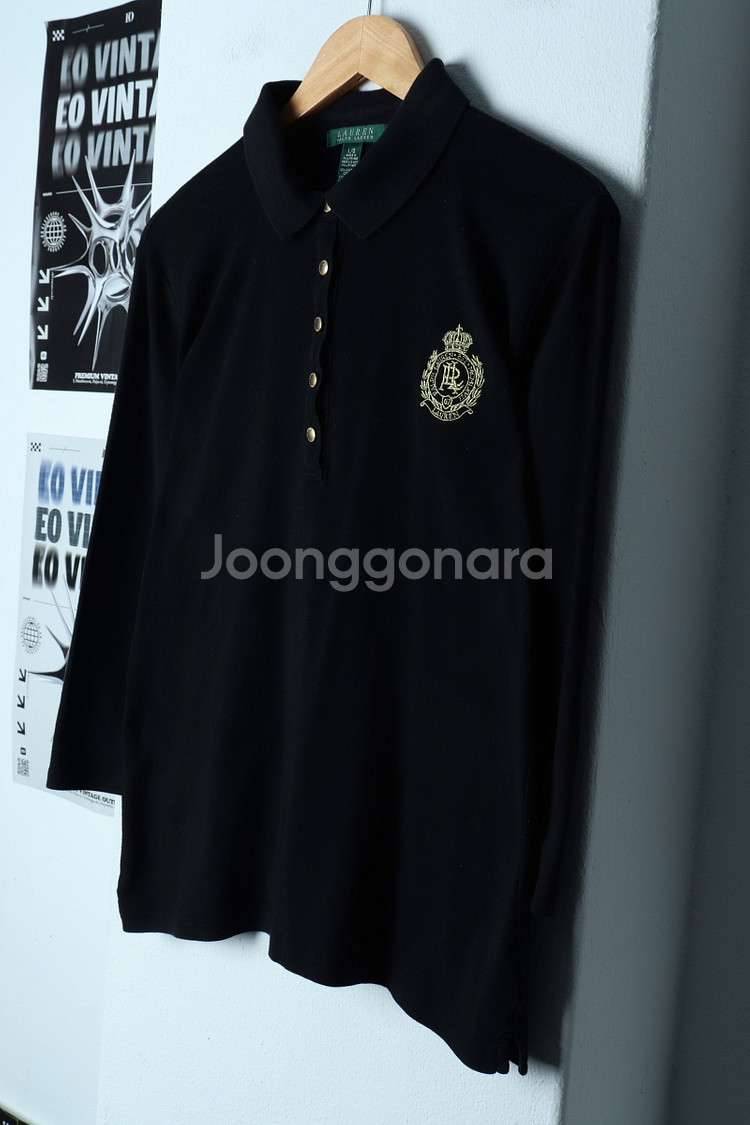 W(L) 폴로 랄프로렌 카라 긴팔티셔츠 부 금장--0