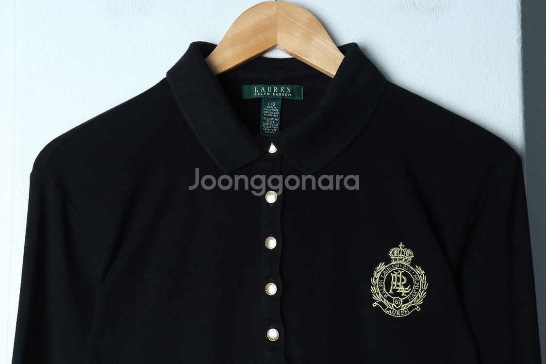 W(L) 폴로 랄프로렌 카라 긴팔티셔츠 부 금장--2