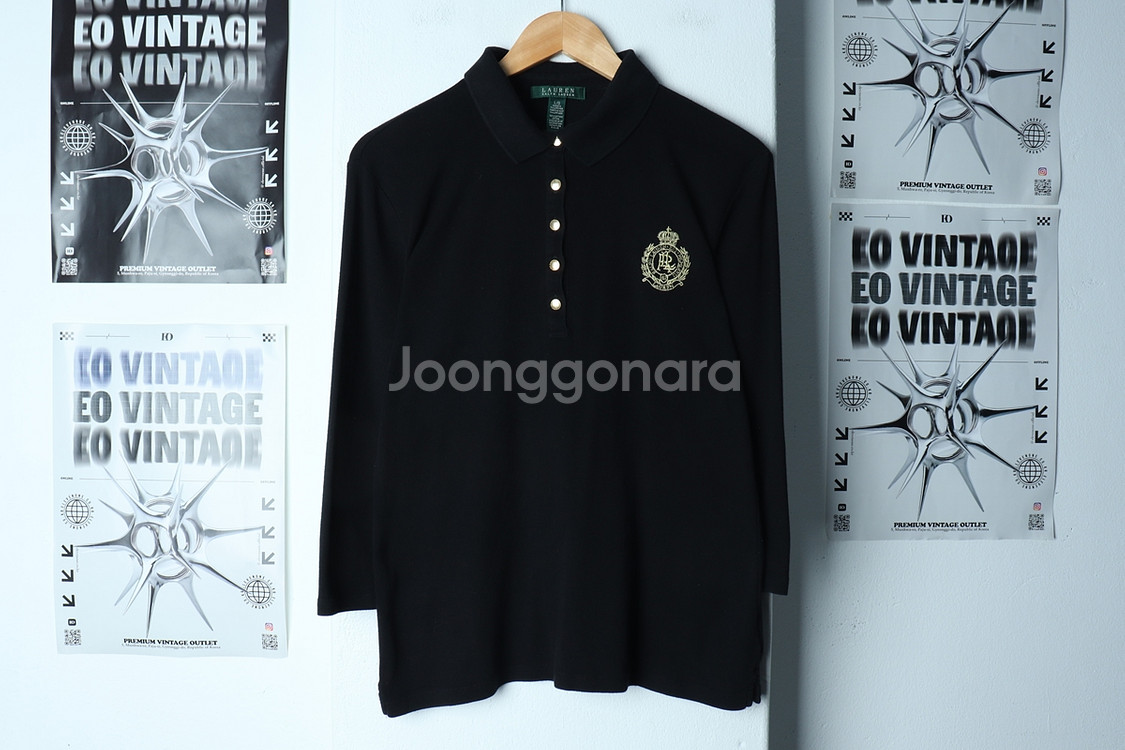 W(L) 폴로 랄프로렌 카라 긴팔티셔츠 부 금장--1