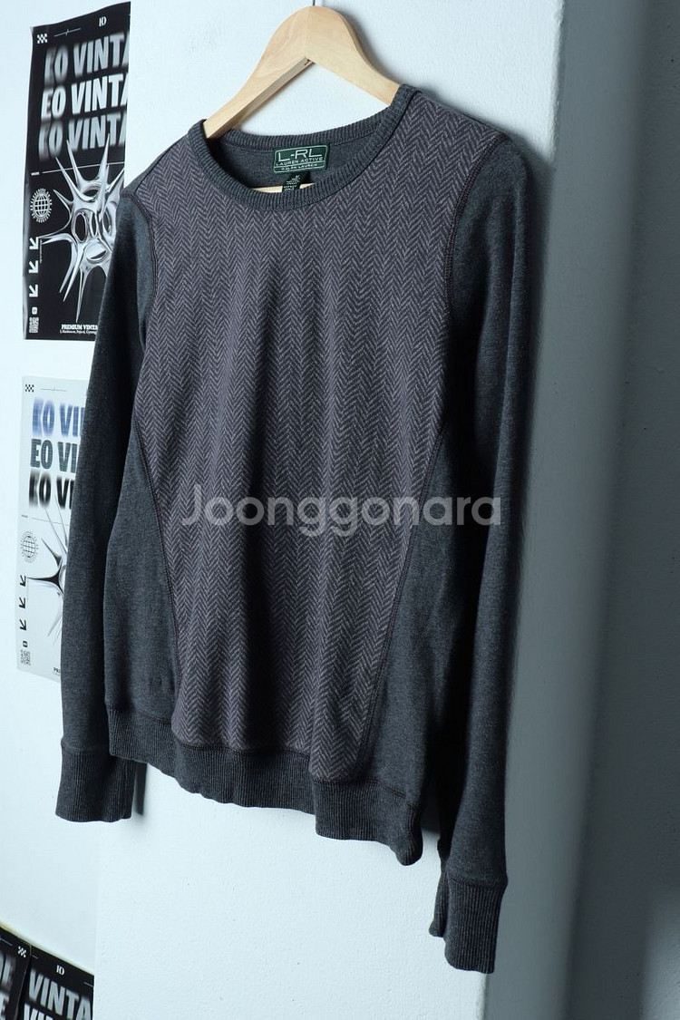 W(M-L) 폴로 랄프로렌 긴팔티셔츠 헤링본 그레이--0