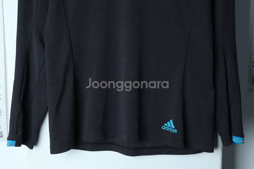 (L) 아디다스 긴팔티셔츠 기능성 그레이--3