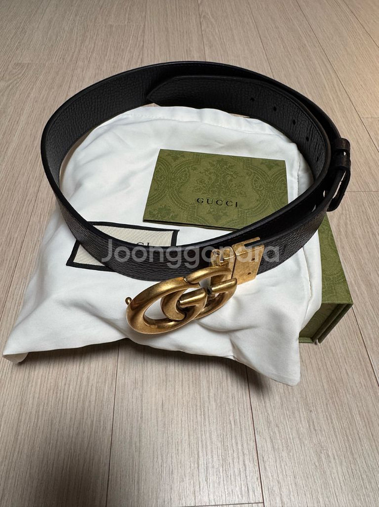 구찌 GG 마몽 벨트 블랙 + 풀박스 90cm--0