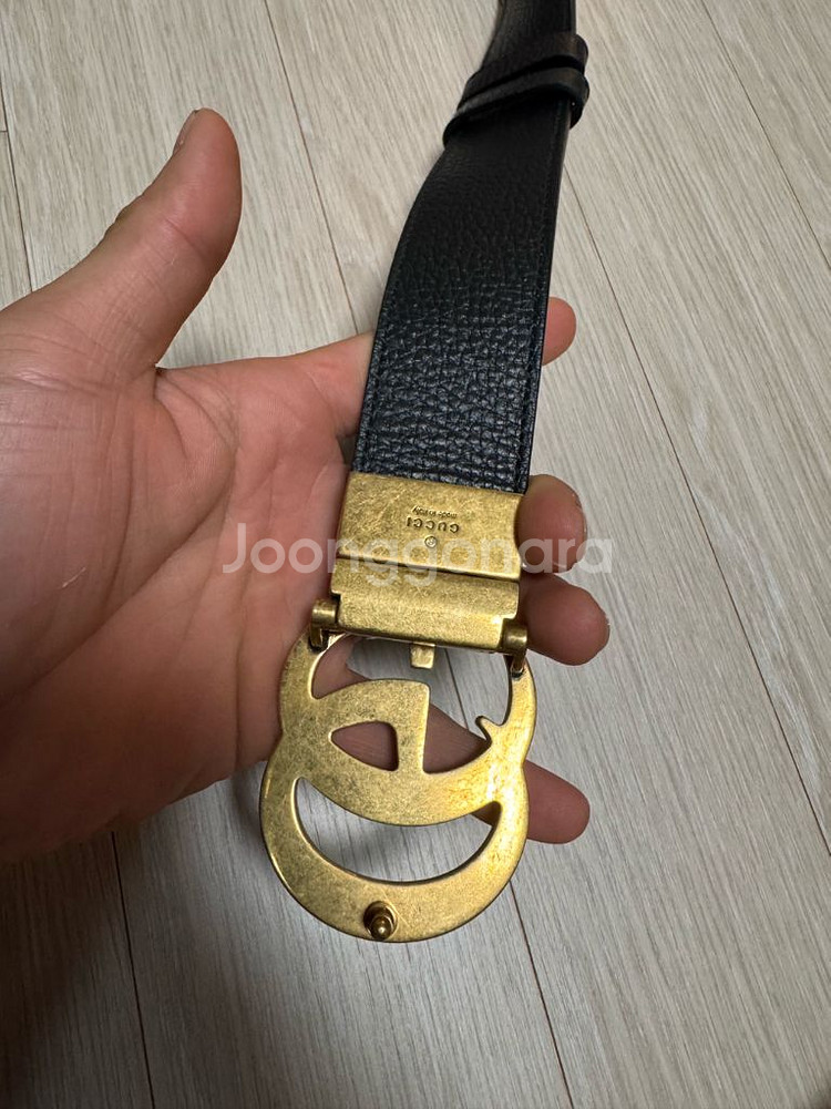구찌 GG 마몽 벨트 블랙 + 풀박스 90cm--5