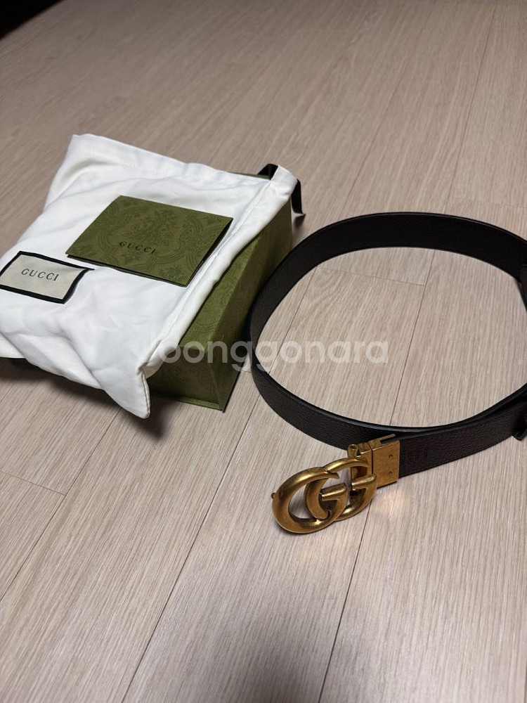구찌 GG 마몽 벨트 블랙 + 풀박스 90cm--1